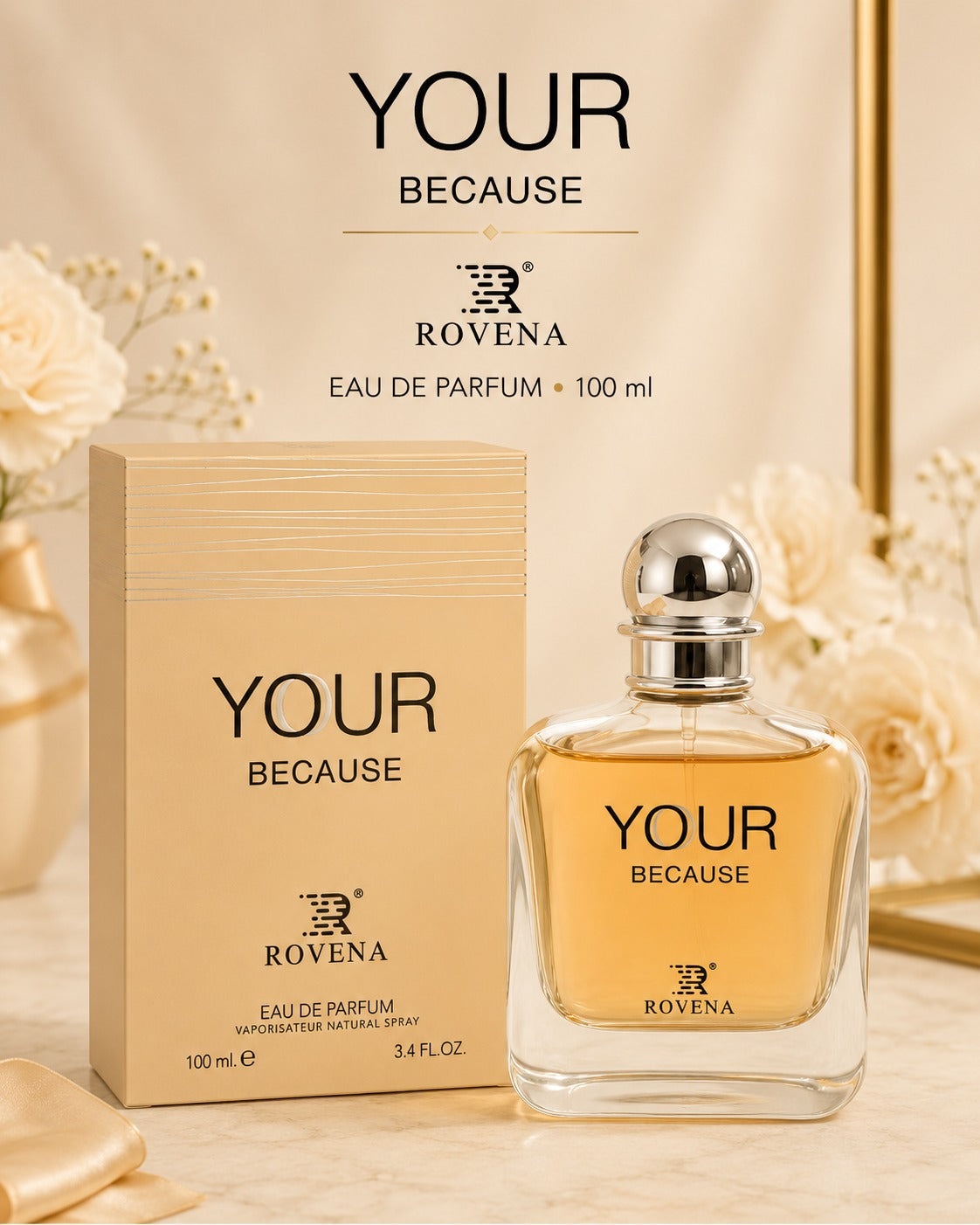 Your Because 100 ML - Perfume Árabe Femenino